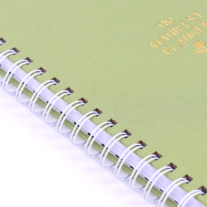 Fabric Journal Notebook Spiral Spiritual Manifest Planner Printed 10