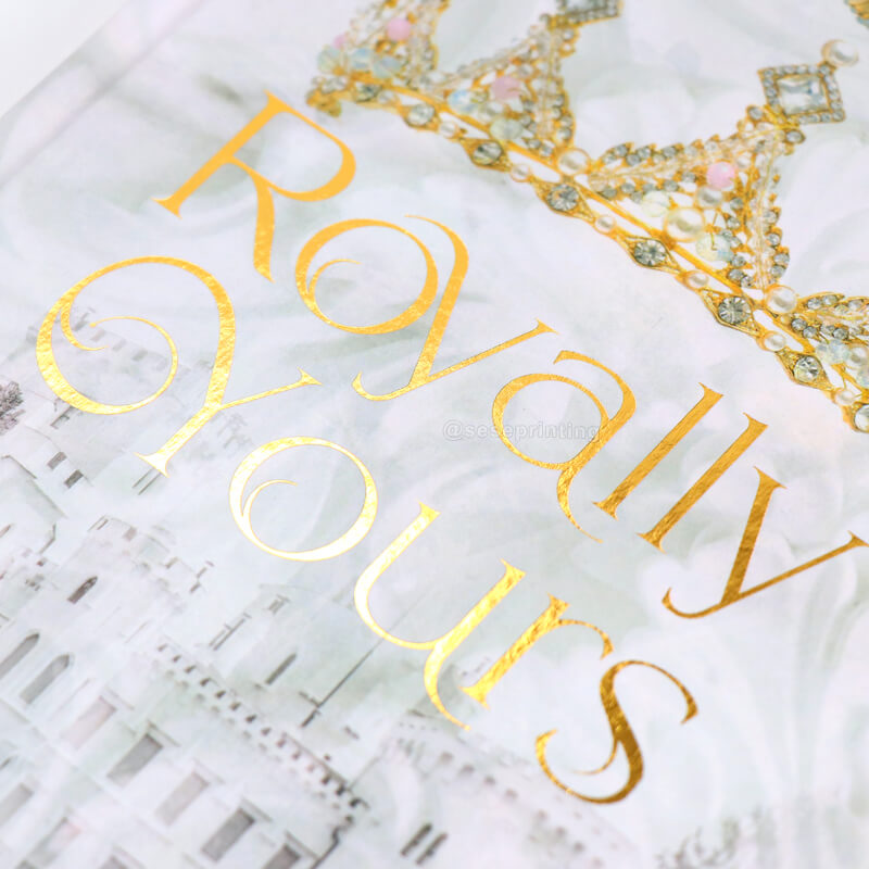 Custom Book Printing Gold Foil Hardcover Books with Stenciled Edges 8