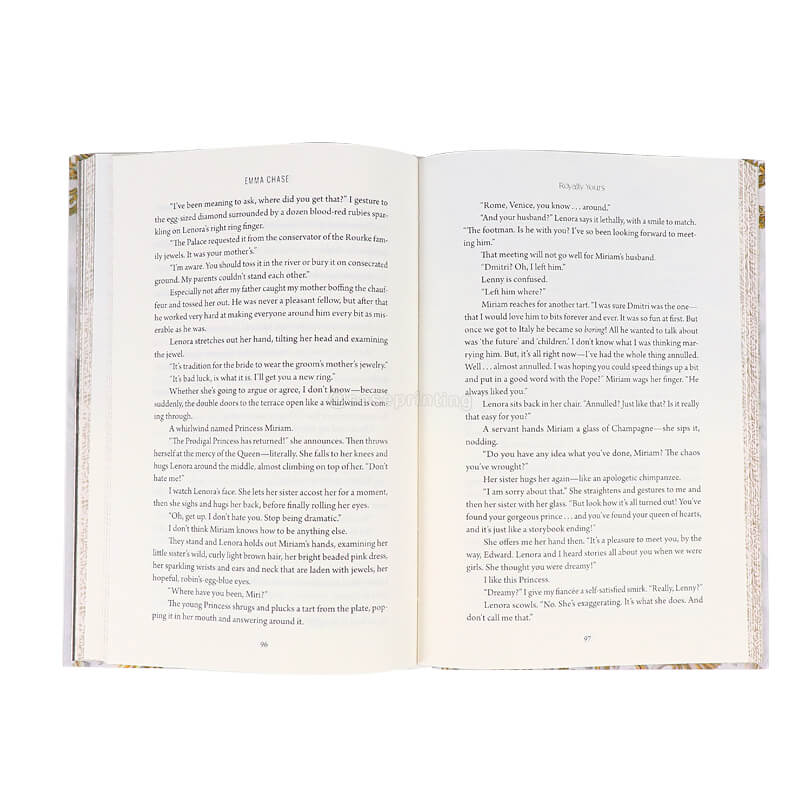 Custom Book Printing Gold Foil Hardcover Books with Stenciled Edges 7
