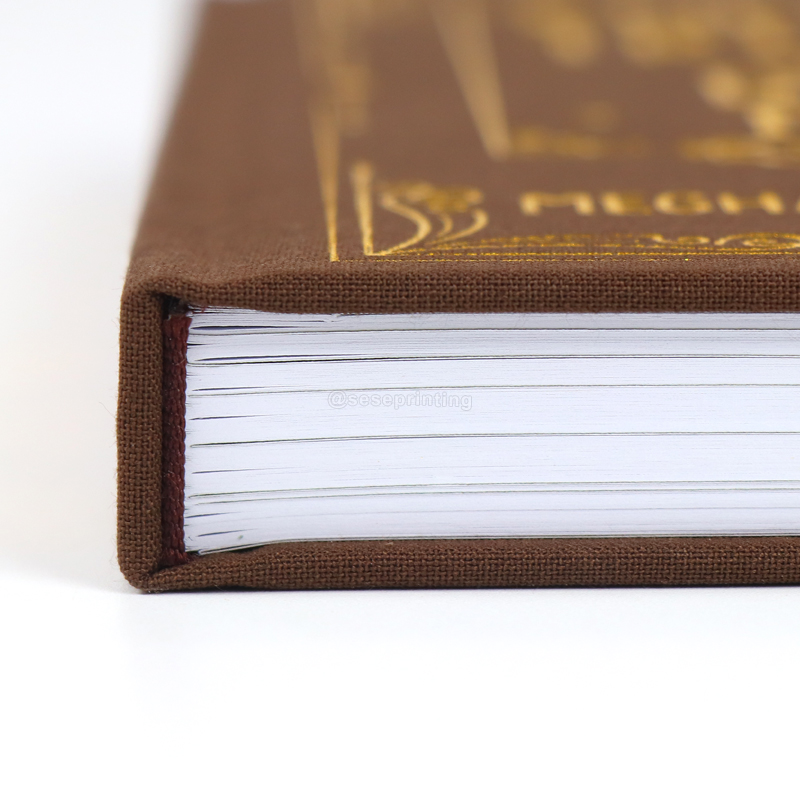 Cloth Cover Book Printing China Custom Gold Foil Hardcover Book 10