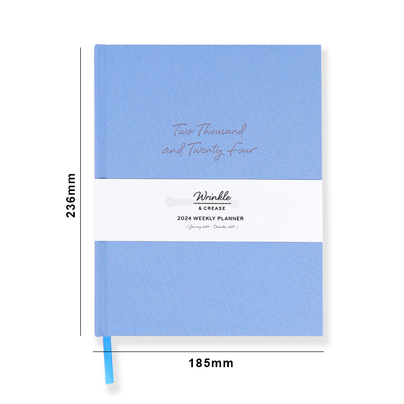 2024 Annual Weekly Planner Private Label A5 Linen Journal Printing 6