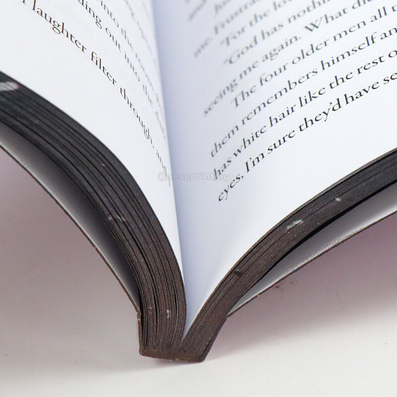 Luxury Paperback Book Printing Sprayed Edges and Spot UV on Cover 10