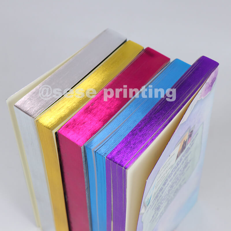 Luxury Paperback Book Printing Sprayed Edges and Spot UV on Cover 9