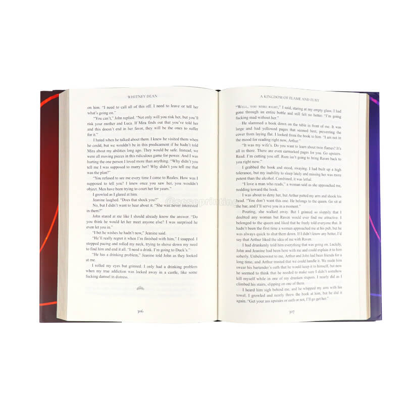 Custom Foil Hardback Book Printing Sprayed Edge and Dust Jacket 8