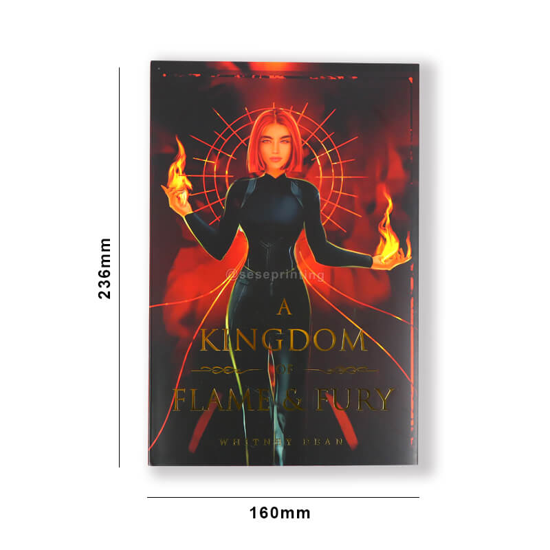 Custom Foil Hardback Book Printing Sprayed Edge and Dust Jacket 6