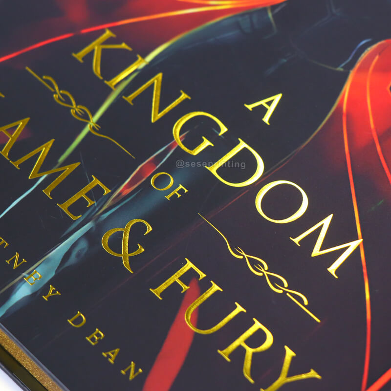 Custom Foil Hardback Book Printing Sprayed Edge and Dust Jacket 9