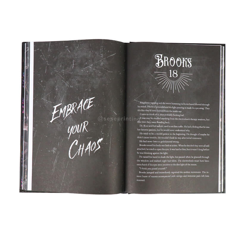 Dark Edition Book Publishing Hardcover Book Printing Sprayed Edges 7
