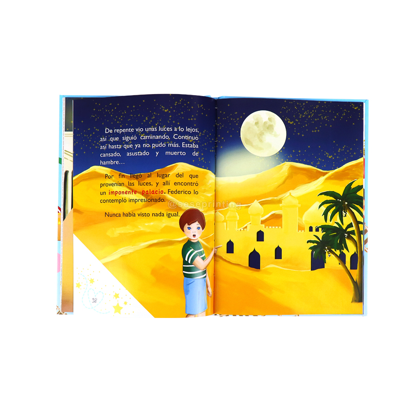 Custom Hardcover Children Story Book Print Kid Illustration Book 7