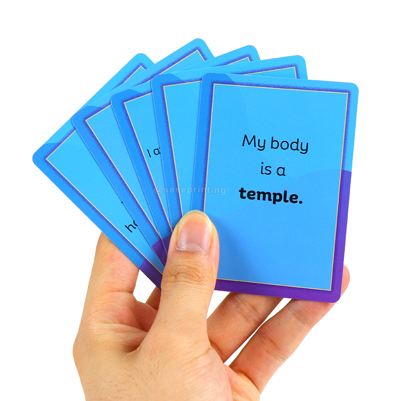 Create Your Own Affirmation Cards Print Playing Card Game Custom 9