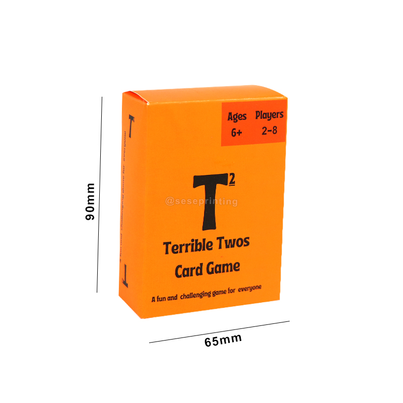 Terrible Twos Game Cards Custom Printing Challenge Playing Card 6