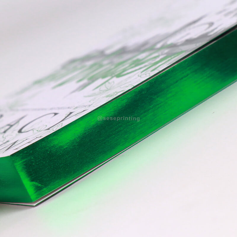 Printing Paperback Book with Green Foiled Edges and Foil on Cover 9