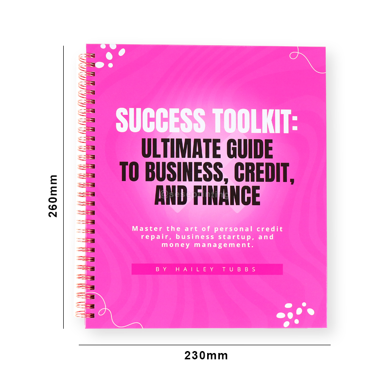 Create Own Business Planners Golden Spiral Bound Finance Planner 6