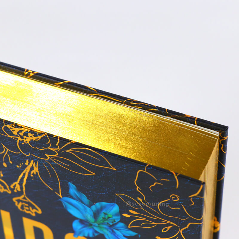 Holographic Gold Foiled Hardcover Book Printing Sprayed Edges 9