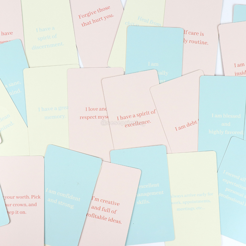 Customized Relationships Card Game Printing Affirmation Cards 9