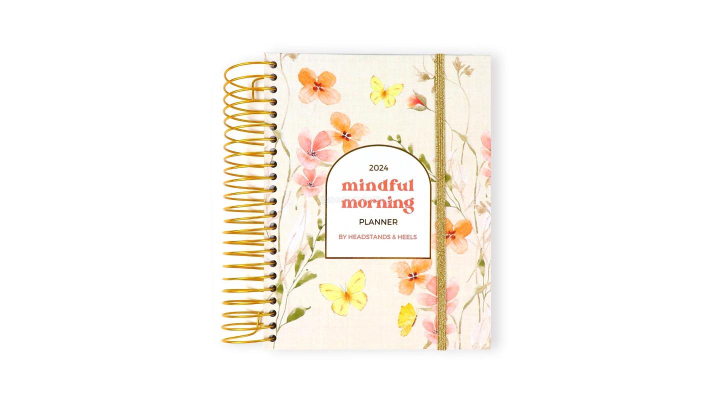 A5 Gold Spiral Mindful Morning Planner Printing Daily Journal 1