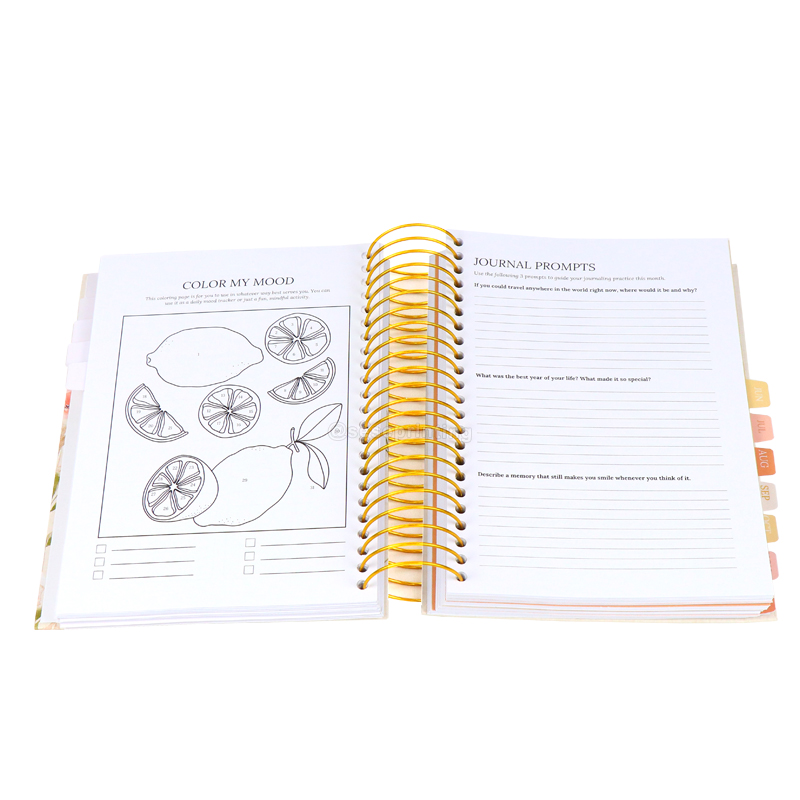 A5 Gold Spiral Mindful Morning Planner Printing Daily Journal 7