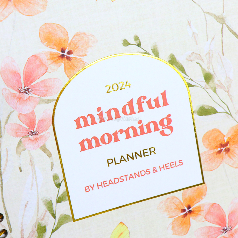 A5 Gold Spiral Mindful Morning Planner Printing Daily Journal 9
