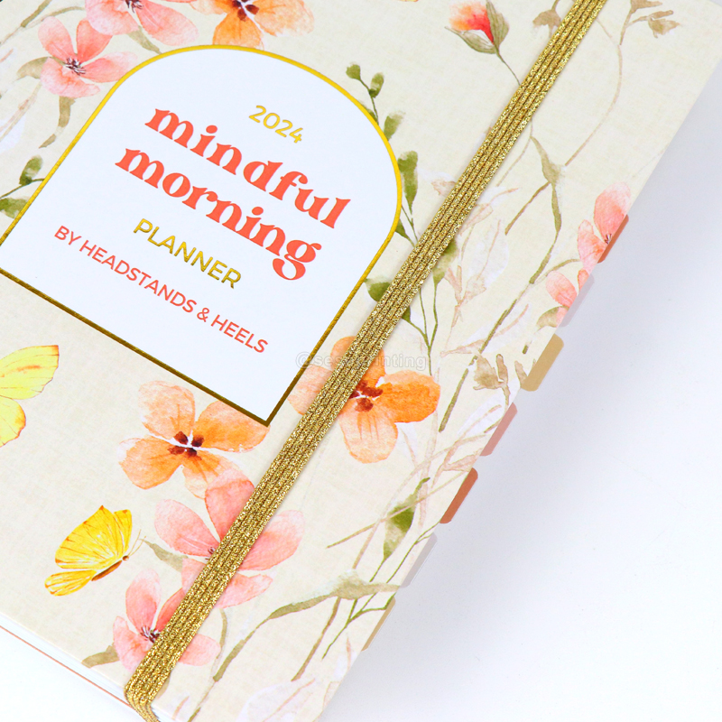 A5 Gold Spiral Mindful Morning Planner Printing Daily Journal 8