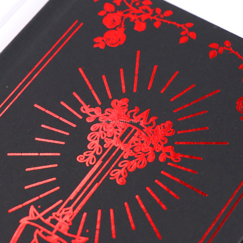 9x6 Hardcover Book Printed Foil Cover Book with Sprayed Edges 9