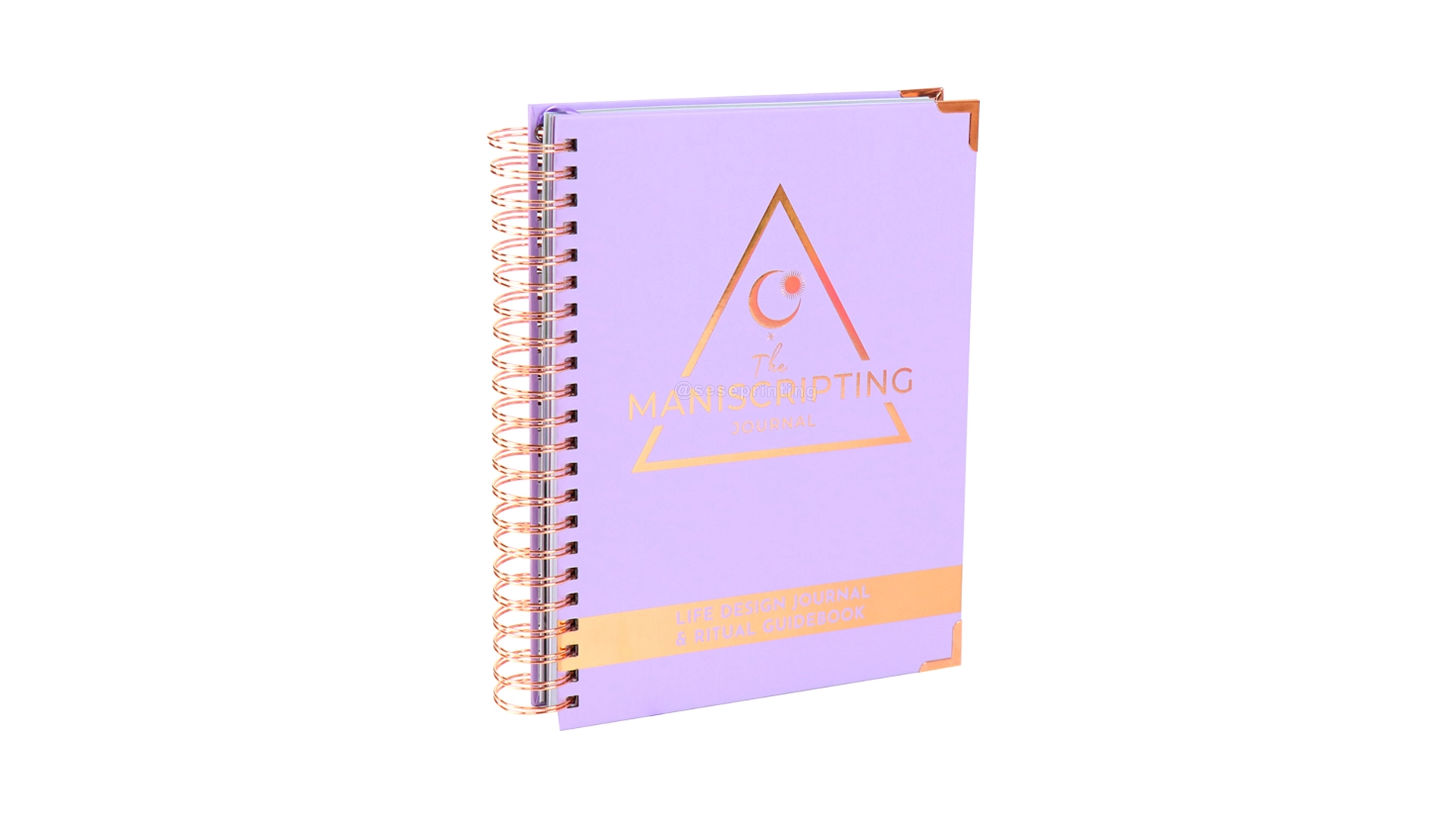 Custom Journal Gold Spiral Hardcover A5 Monthly Planner Notebook 1