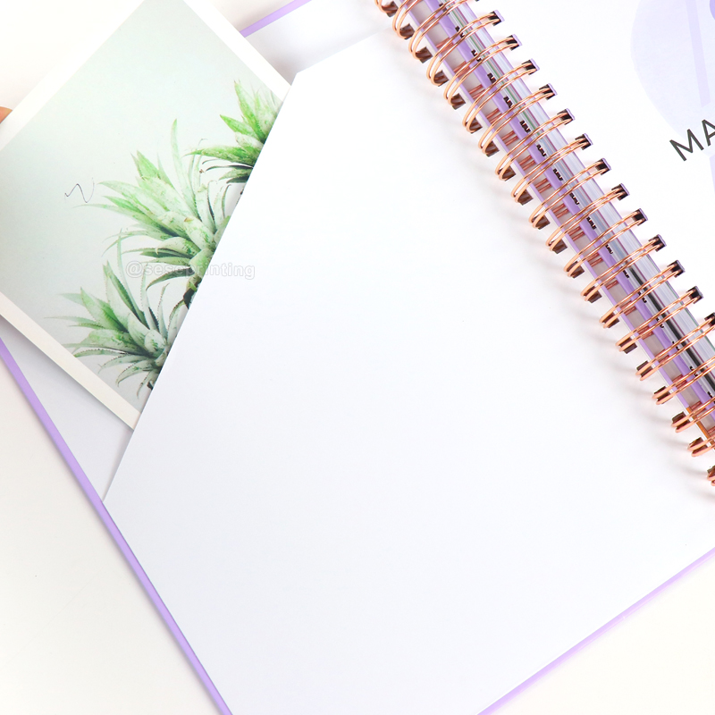 Custom Journal Gold Spiral Hardcover A5 Monthly Planner Notebook 10