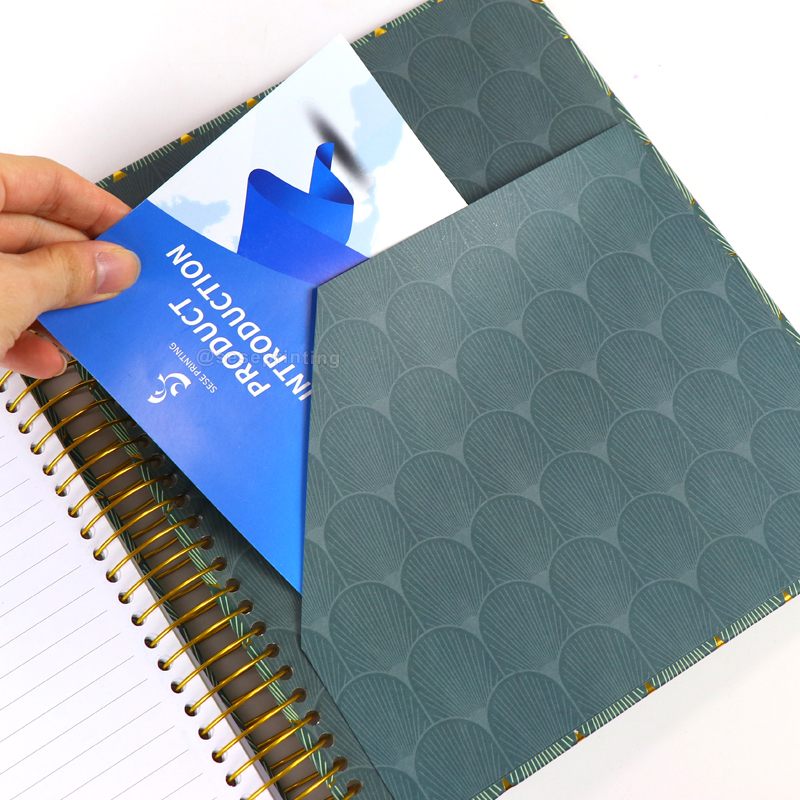 Create Planners and Notebooks Custom Printing Gold Spiral Journal 11