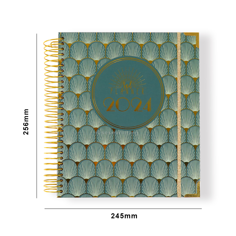 Create Planners and Notebooks Custom Printing Gold Spiral Journal 6