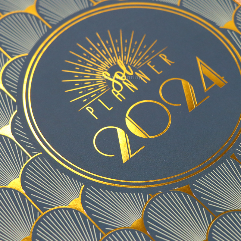 Create Planners and Notebooks Custom Printing Gold Spiral Journal 8