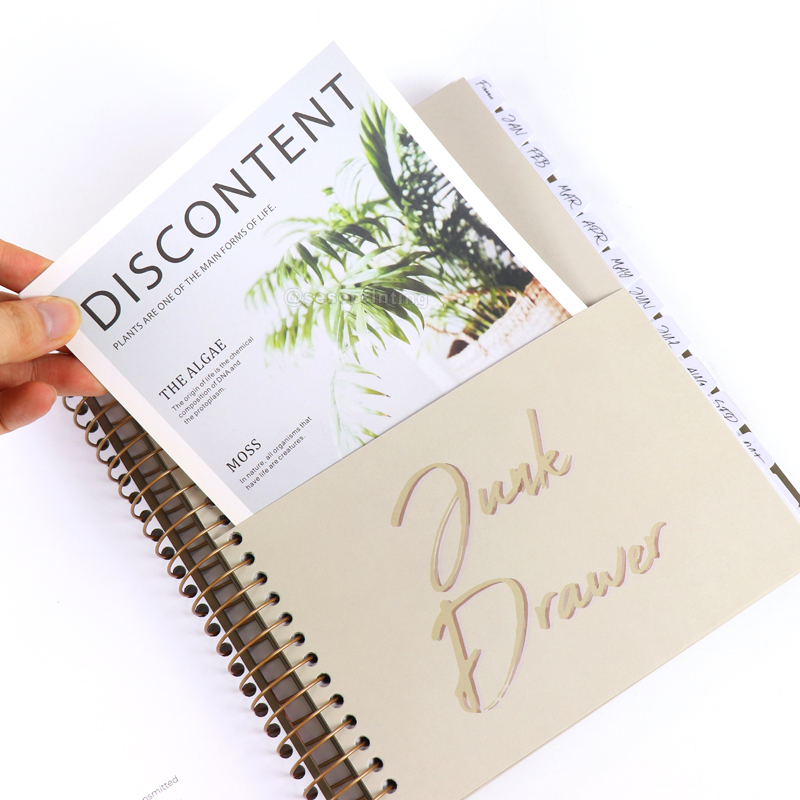 Spiral Notebooks Printing Weekly Planner with Customized Sticker 10