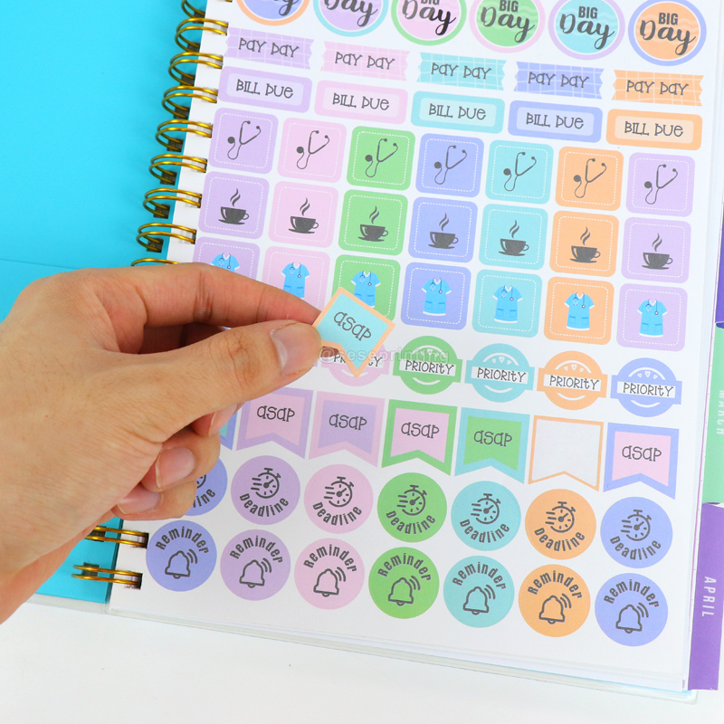 Spiral Journal Notebook Printing Plastic Lamination Cover Planner 11