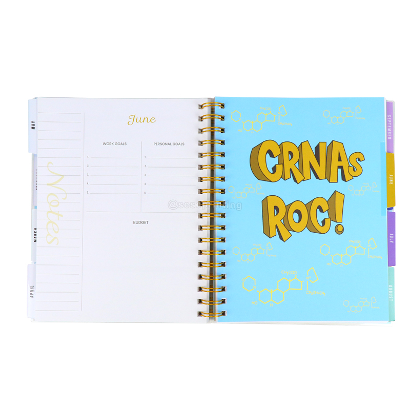 Spiral Journal Notebook Printing Plastic Lamination Cover Planner 7