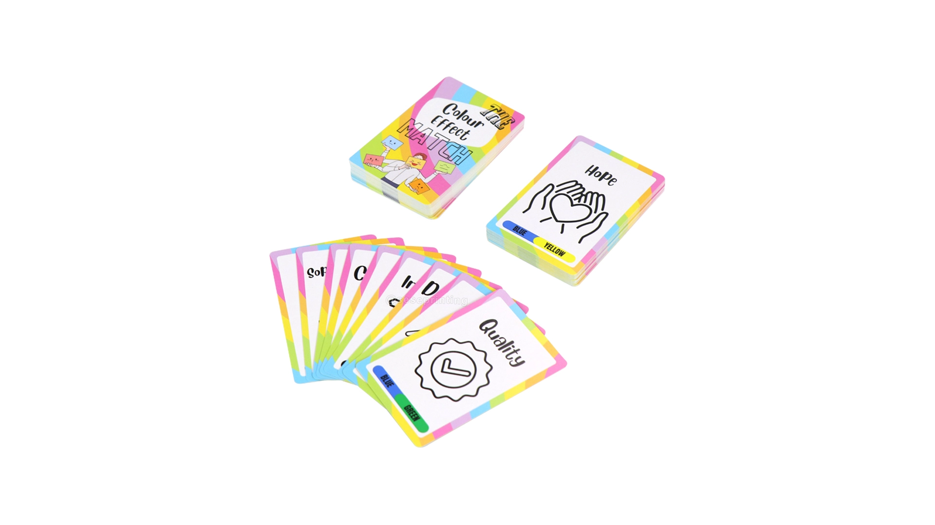 The Colour Effect Match Card Game Custom Flashcards Printing 1