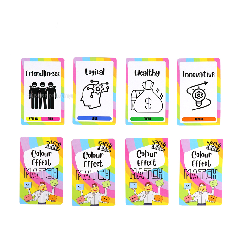 The Colour Effect Match Card Game Custom Flashcards Printing 8