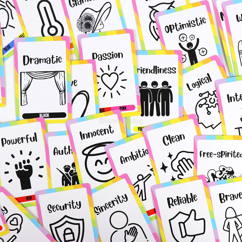 The Colour Effect Match Card Game Custom Flashcards Printing 9