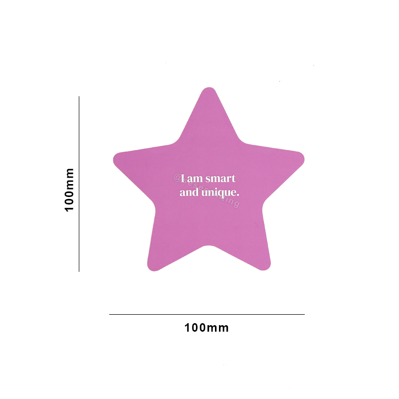 Affirmation Cards Printing Star Shape Waterproof Shower Game Card 7
