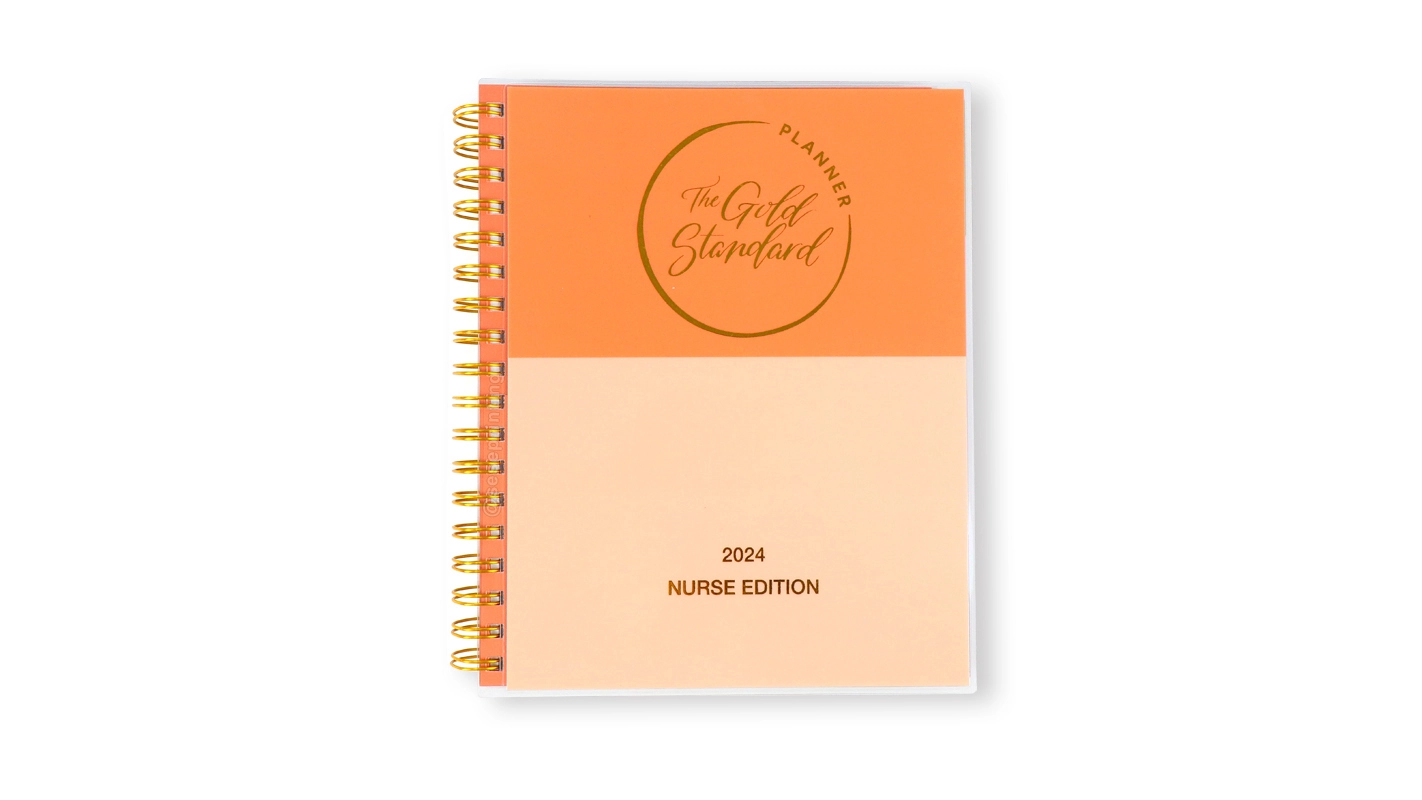 Persönliches Notizbuch mit PVC-Einband, Spiralbindung, Pflege-Edition, Planer 1