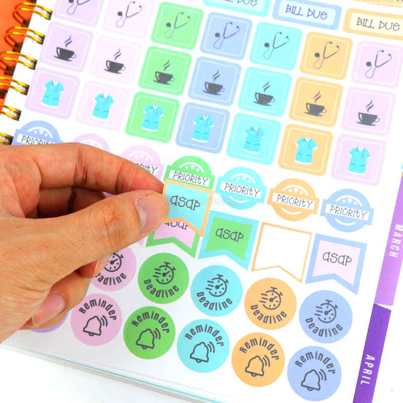 Persönliches Notizbuch mit PVC-Einband, Spiralbindung, Pflege-Edition, Planer 10