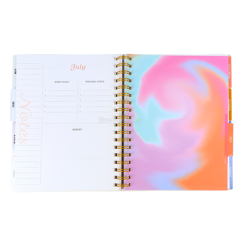 Persönliches Notizbuch mit PVC-Einband, Spiralbindung, Pflege-Edition, Planer 8