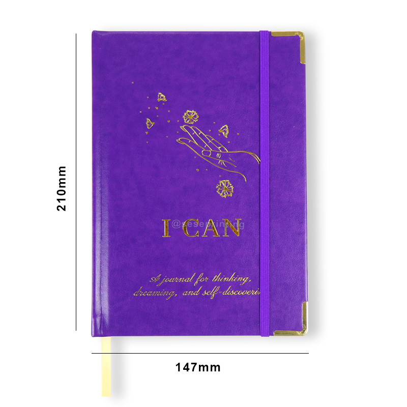 Premium Leather Cover Journal Notebook Printed with Gold Edges 7