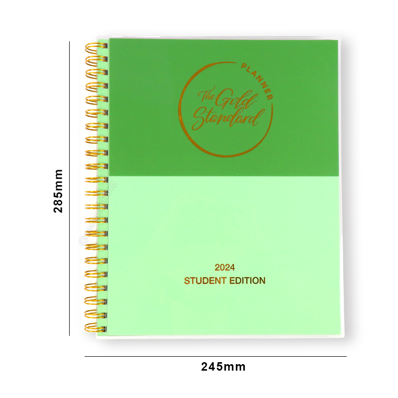 Custom PVC Cover Journal Printed Spiral Academic Student Planner 7