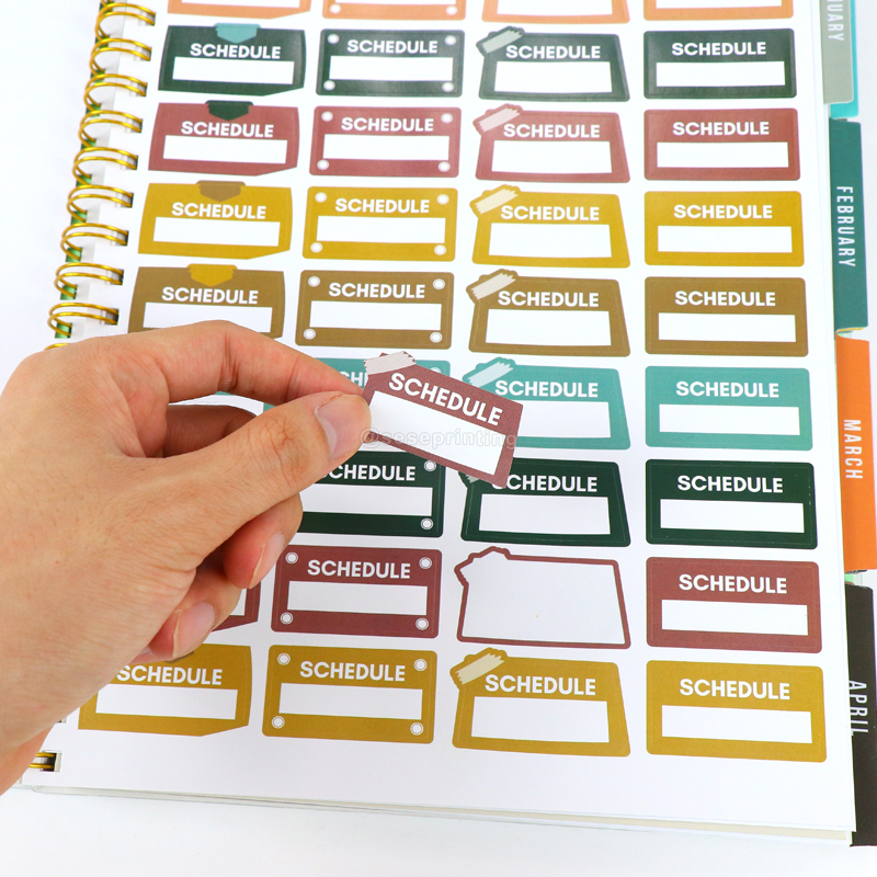 Custom PVC Cover Journal Printed Spiral Academic Student Planner 12