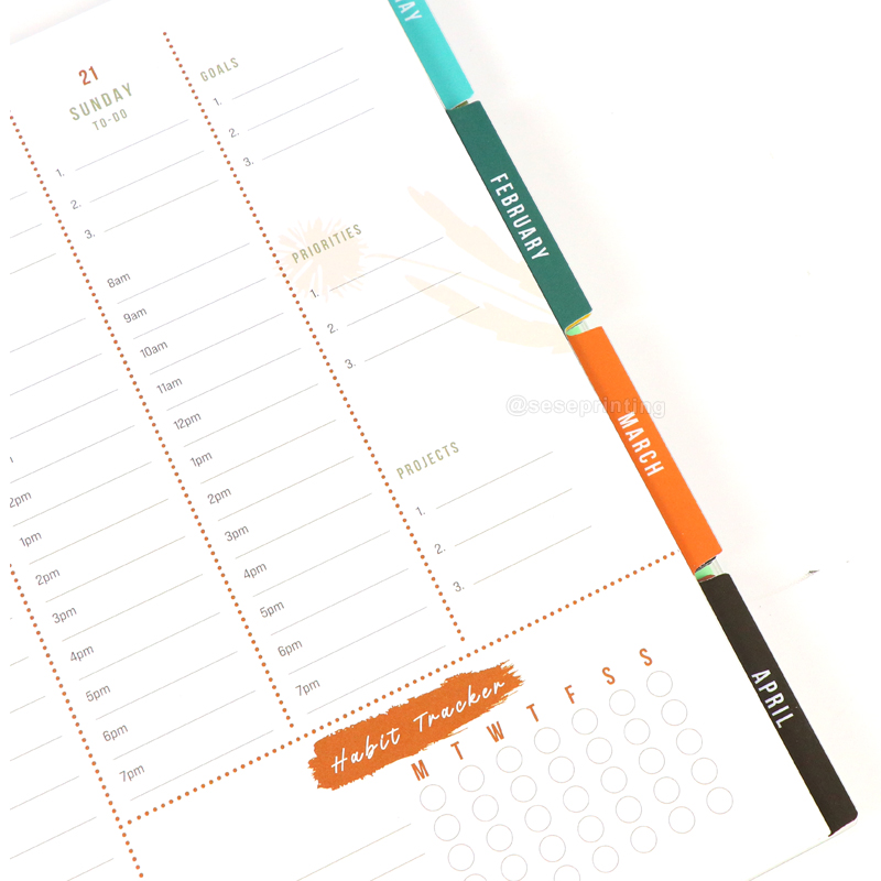 Custom PVC Cover Journal Printed Spiral Academic Student Planner 11