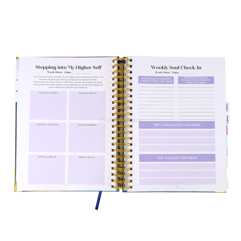 Create Manifestation Journal Printing Spiral Planner Notebook 8