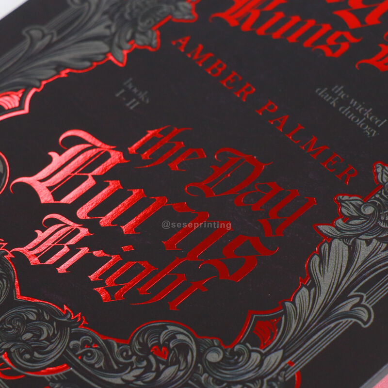 Silver Foil Hardcover Book with Dust Jackets and Custom Sprayed Edges 10