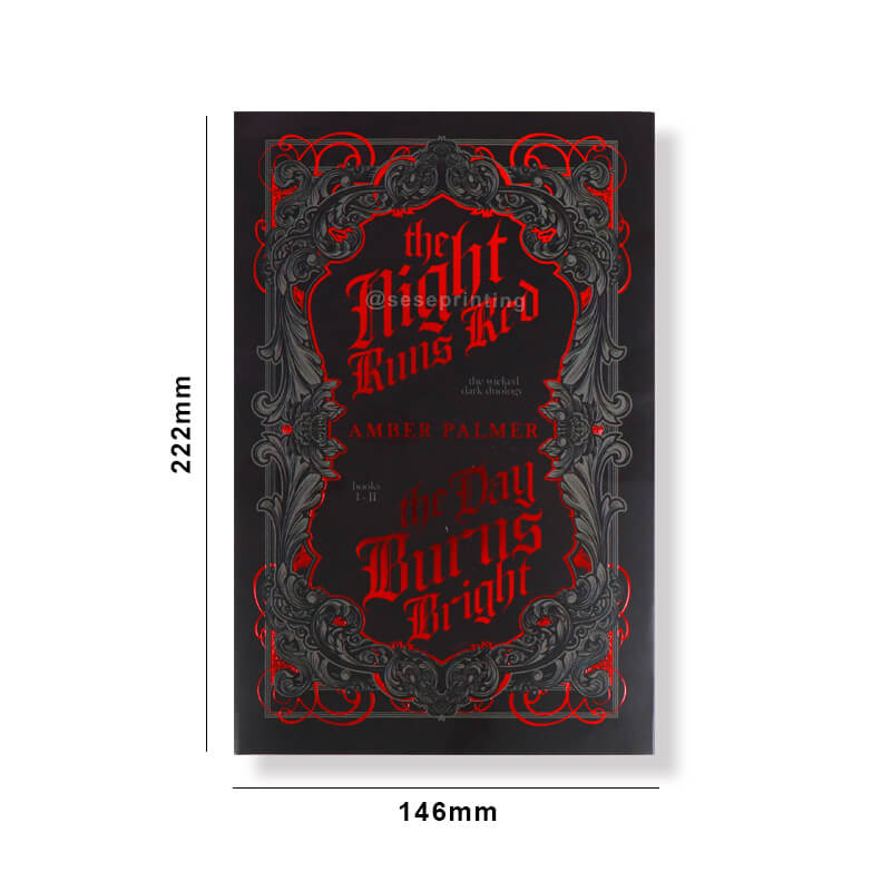 Silver Foil Hardcover Book with Dust Jackets and Custom Sprayed Edges 6