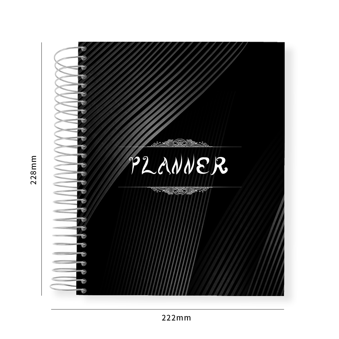 Hardcover Spiral Budget Planner Printed Personal Journal Notebook 6