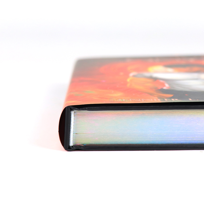 Custom Hardcover Book Printing Holographic Foil Sprayed Edges 12