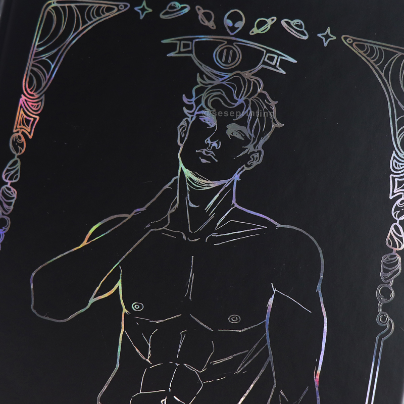 Custom Hardcover Book Printing Holographic Foil Sprayed Edges 10