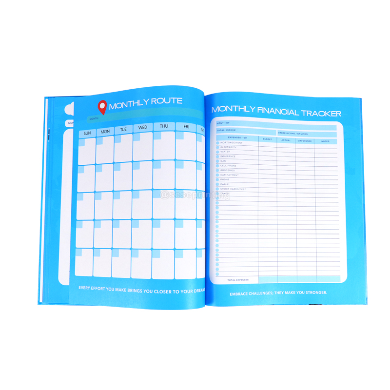 Custom Yearly Planner Printing Hardcover Budget Planner with Box 7