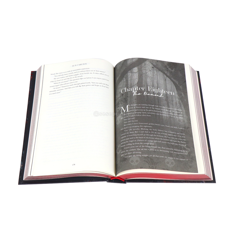 Embossed and Foiled Logo Hardcover Book Printing Sprayed Edges 7